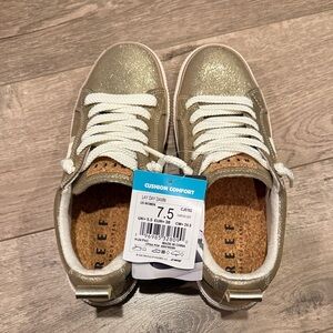 Reef Shimmering Gold Sneakers